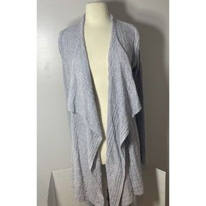 Barefoot Dreams S/M Bamboo Chic Lite 449 Light Blue Soft Waterfall Cardigan